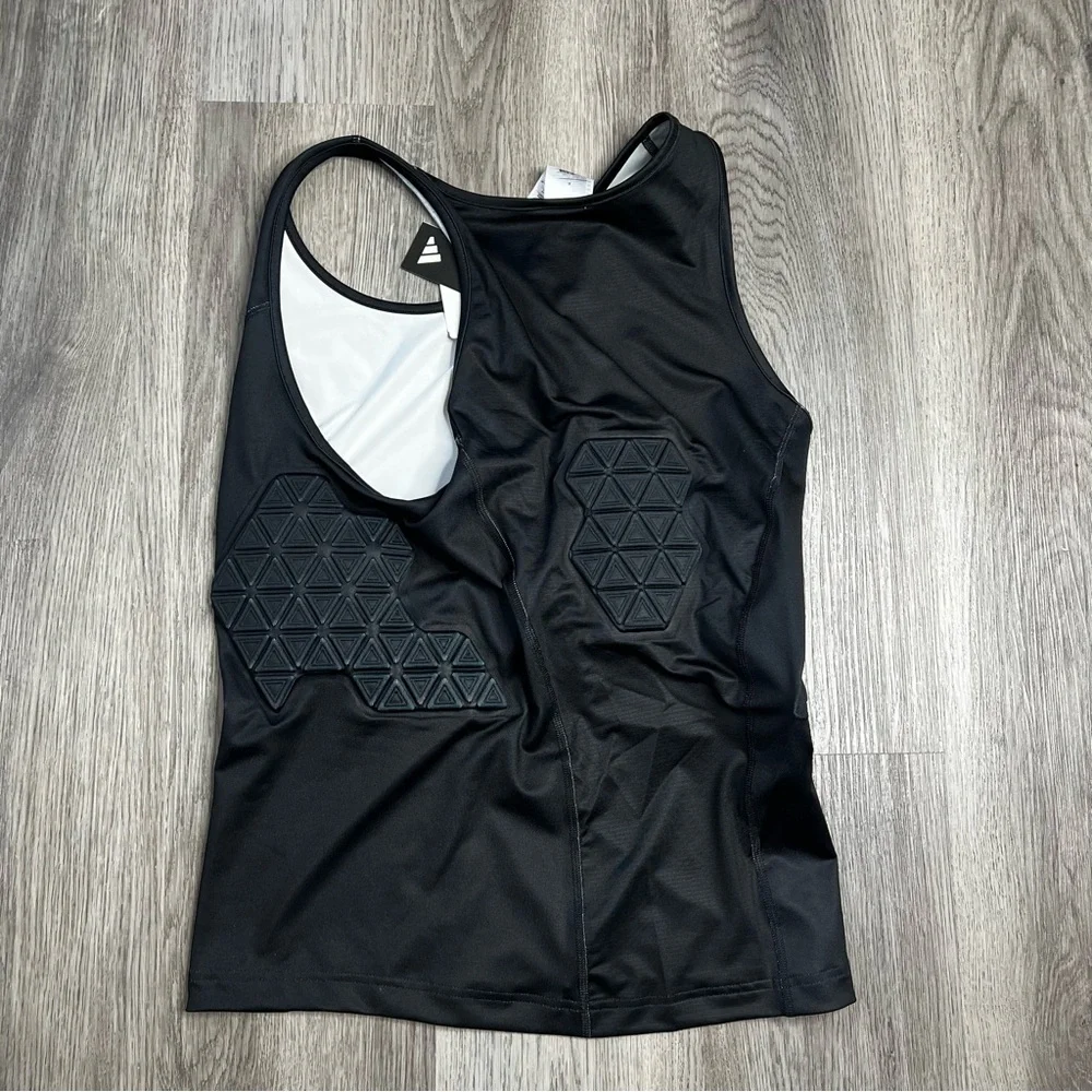 New Adidas Padded Tank‎ Top Mens Size XL Black Compression basketball Shirt $80